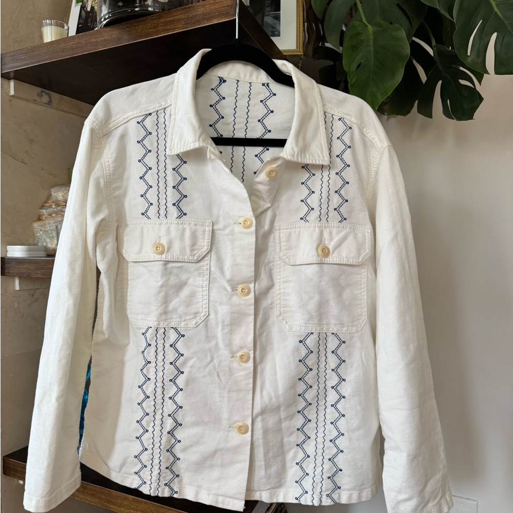 the GREAT Embroidered White Jacket